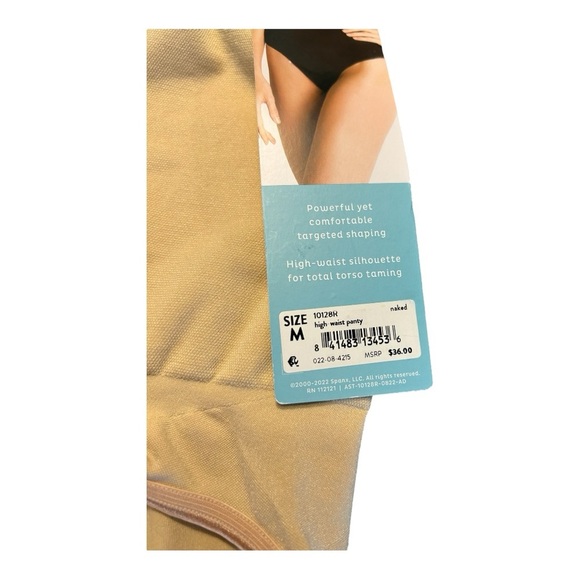 Spanx Assets Women's Beige Panties High-Waisted Shaper Brief Knickers Size M - Picture 2 of 5